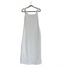 SHEIN MOD White Textured Maxi Slip Dress Size S Summer Sleeveless Bodycon Boho