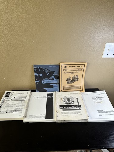 Lot of 6 vintage US Army Field Technical Manuals Special Operations Intelligence