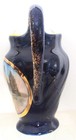 German Made Souvenir Cobalt Blue China Cream Pitcher Main Street Ravenna Ohio — photo 3