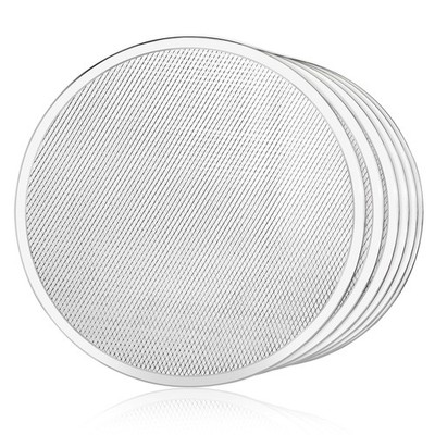 New Star Foodservice Restaurant-Grade Seamless Aluminum Pizza Baking Screen, ...