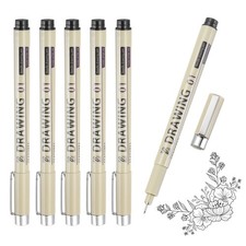 6Pcs 0.25mm Fineliner Ink Pens