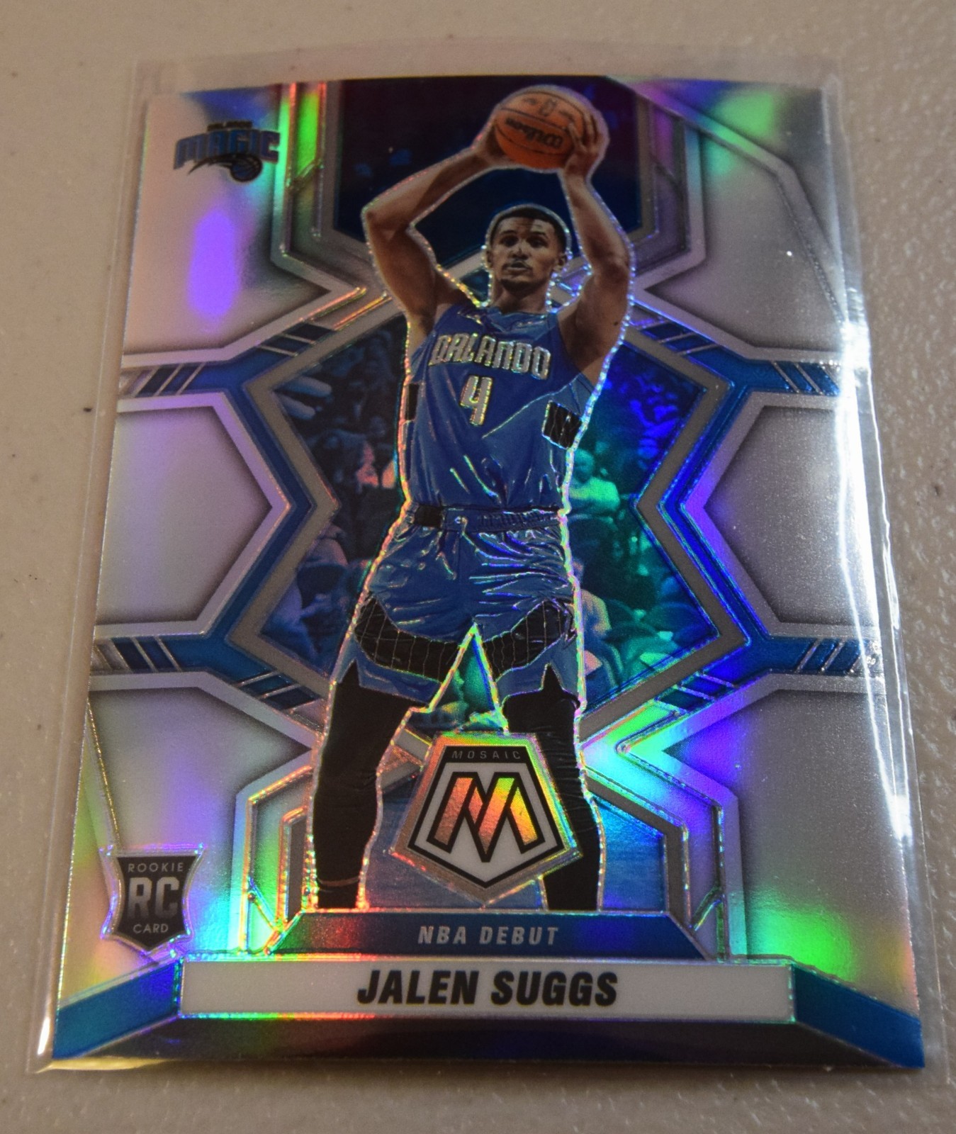 Jalen Suggs 2021-22 Mosaic #266 NBA Debut SILVER Prizm MAGIC RC