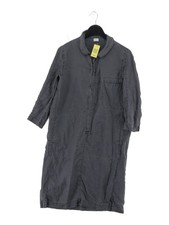 Poetry Shirt Midi Dress UK10 in Grey