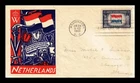 NETHERLANDS OVERRUN COUNTRIES FDC SCOTT 913 THERMOGRAPHED CACHET US COVER