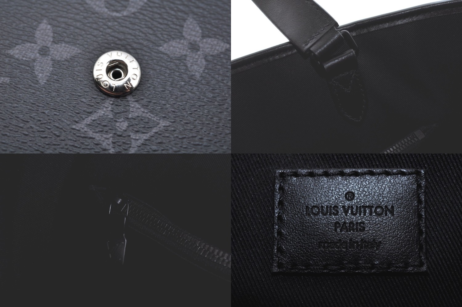 Auth Louis Vuitton Monogram Eclipse Saumur Tote S… - image 8