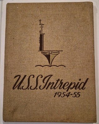 1954-55 USS Intrepid CVA-11 Deployment Aircraft Cruise Book Year Log US Navy 