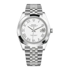 Rolex 41MM Oyster Perpetual 126300 White Roman Jubilee Smooth Bezel - 2026 Card