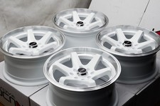 15x7 White Wheels Rims 4 Lugs Fit Honda Civic Mazda Miata Mini Cooper Corolla