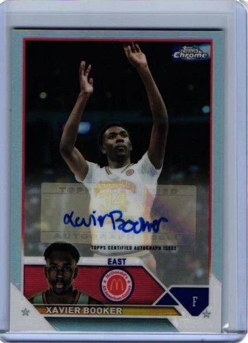 2023-24 Topps Chrome McDonald's Xavier Booker Refractor Auto #CA-XB Michigan St