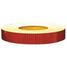 Oralite 18709 Reflective Tape, W 1 In, L 50 Yd, Red