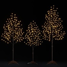 Lightshare Led Lighted Cherry Blossom Tree 4Ft 5Ft And 6Ft Warm White Pack Of 3