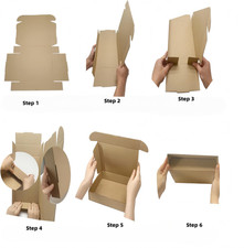 6 X 6 X 1 Inches Small Shipping Boxes 50 Pack Corrugated Cardboard Packaging ...