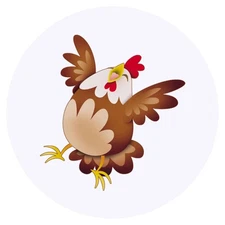 24 x 'Happy Chicken' Stickers (SK00018391)