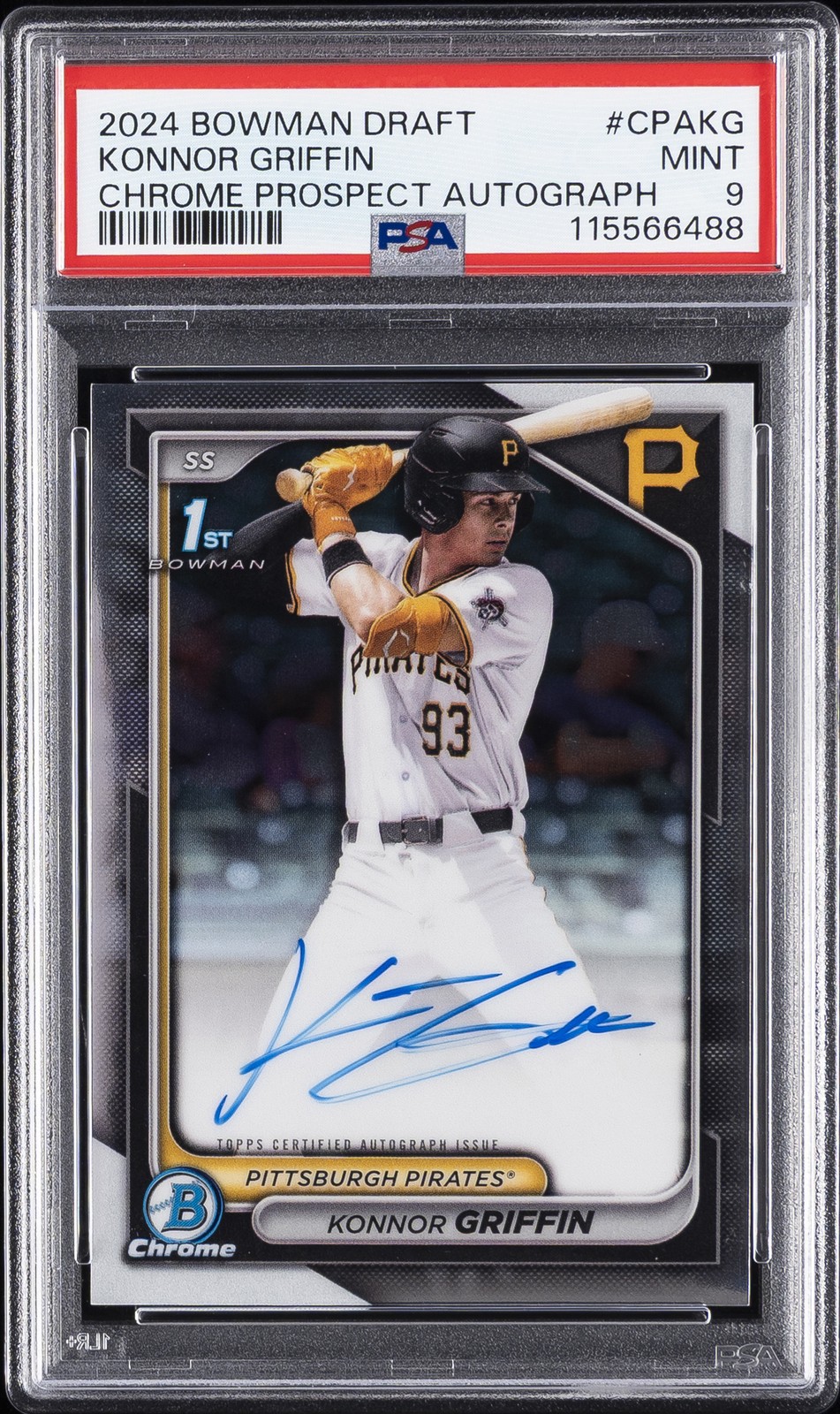 2024 BOWMAN DRAFT CHROME PROSPECT AUTOS #CPAKG KONNOR GRIFFIN PSA 9