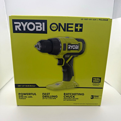 Ryobi ONE+ 18V 1/2 in Drill/Driver PCL206B Bare Tool Brand New Sealed 2026