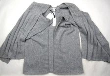 New NWT Cupcakes & Cashmere One Size Open Front Cardigan Shawl Sweater Gray