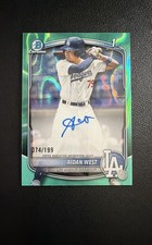2025 Bowman Draft - Prospect Autographs Aidan West Aqua Lava Refractor /199 