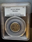 1938-D BUFFALO NICKEL MS 64 PCGS