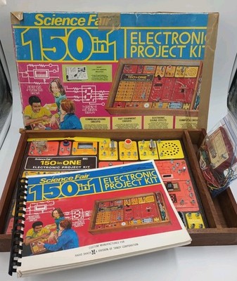 Science Fair 150 in 1 Electronic Project Kit 1976 Wooden 28-248 Instructions