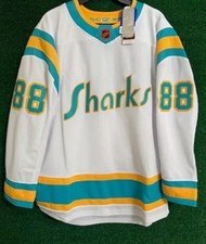 San Jose Sharks NHL Brent Burns Adidas Reverse Retro 2.0 Jersey H52337 Size 44