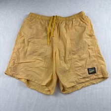 Speedo Men's Lined Swim Trunks Shorts Size Medium Bright Orange Pockets