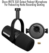 Shure MV7X XLR Output Podcast Microphone For Podcasting Home Recording Gaming
