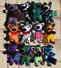 RARE Vintage 90s Grateful Dead Liquid Blue Beanie Bear Plush Lot 12 Total 