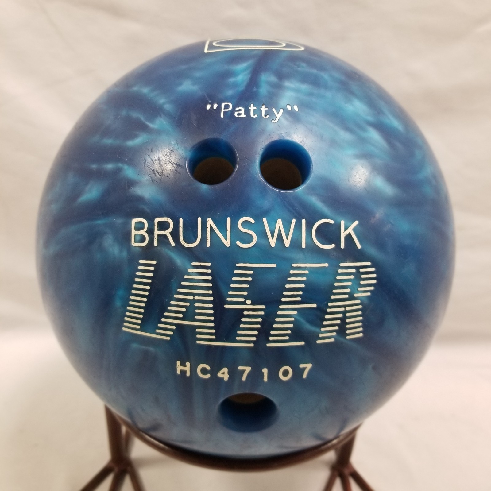 Brunswick Laser Bowling Ball Blue Marble Swirl 10 LB