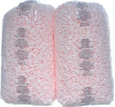 Bubblefast 7 cu. ft. Two 3.5 cu ft bags Pink Anti-Static Packing Peanuts