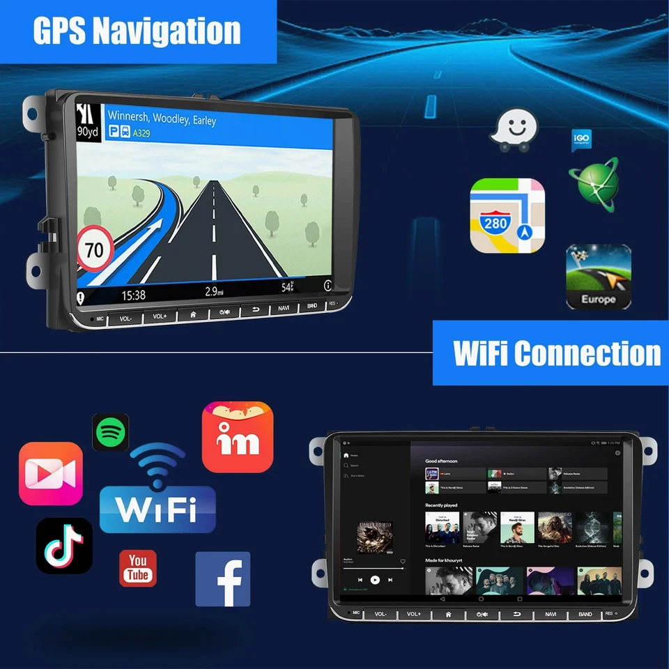 Android 14 Autoradio Passat b6 b7 Golf 5 6 Polo Jetta GPS Carplay - Bild 3 von 4