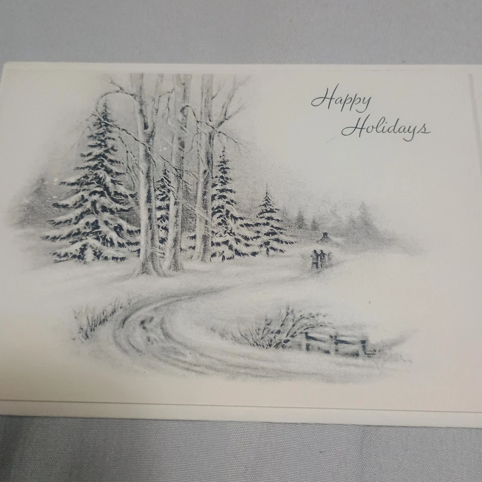 Lote de 5 tarjetas de felicitación navideñas Gibson vintage hechas en EE. UU. Foto 2 de 4