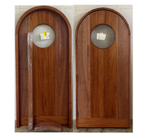 African Mahogany arched door in frame/jamb U choose size and glass Beautiful