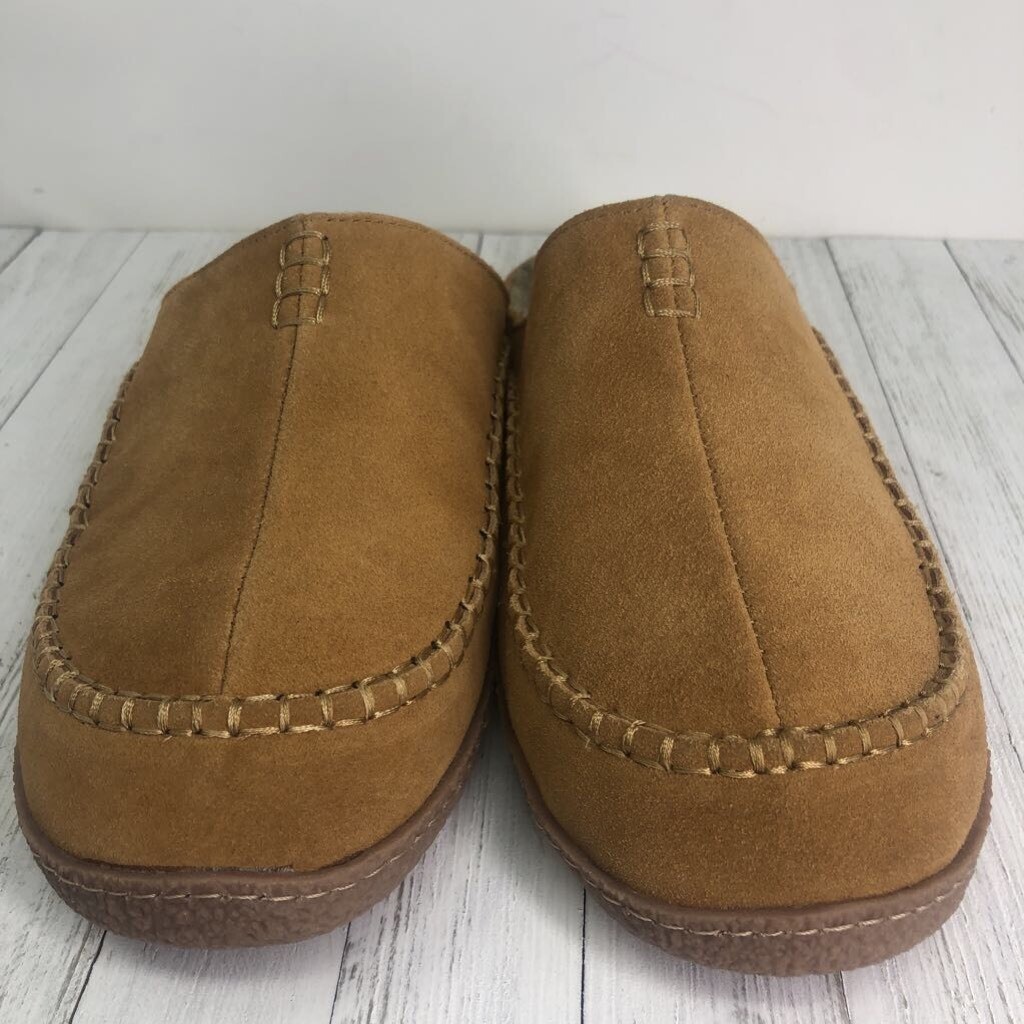 Clarks Mens Slipon Slippers Brown Leather Suede Fur … Gem