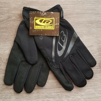Ringers Turbo Plus Slip on Cuff Mechanics Gloves, All Black, X-Large #113T-11