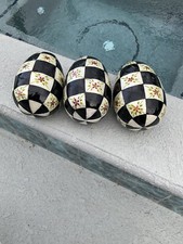 Mackenzie Childs Courtly Check Violet Egg