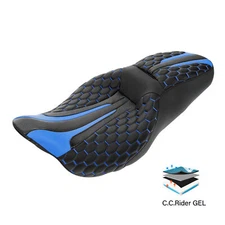 Driver Passenger Gel Seat Fit For Harley Touring Electra Street Glide 2009-23