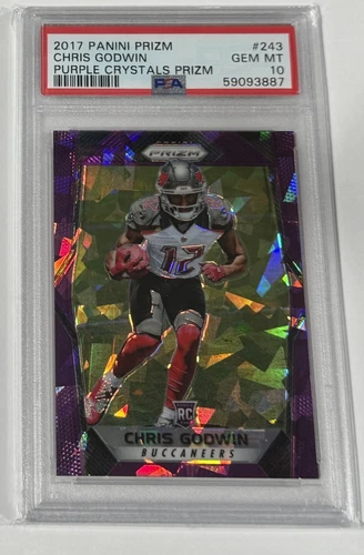 Chris Godwin 2017 Prizm Purple Crystals /75 PSA 10 GEM MT Rookie RC LOW POP