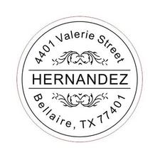 Customized Round Self Inking Rubber Stamp - IDEAL 400R