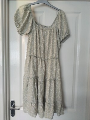 Beyond Words Ladies Green Dress. Size Small | eBay UK