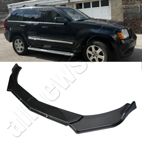 Glossy Black Front Bumper Lip Spoiler Splitter For Jeep Grand Cherokee – Body Kit, Screw-On
