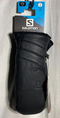 Salomon Native Primaloft  Leather Palm Mitt Adult Women- Black XL