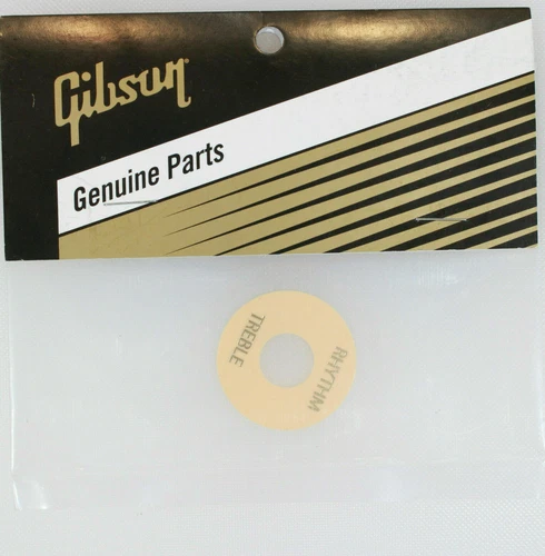 GIBSON Toggle Switch Washer Cream Gold Letters Les Paul Genuine OEM Replacement