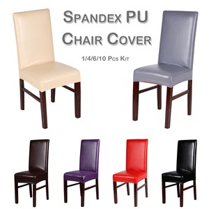 Details About 1 4 6 Pcs Waterproof Spandex Pu Stretch Leather Chair Cover Seat Covers Decor