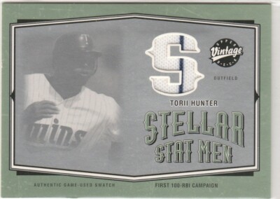 2004 Upper Deck Vintage Stellar Stat Men Jerseys #SSM-38 Torii Hunter 051-N