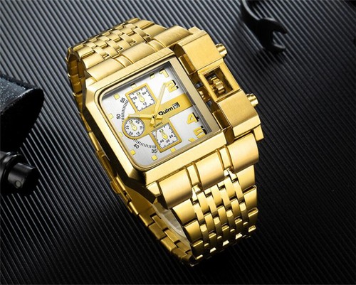 OULM Stylish Dress Watch Gold Stainless Steel with Date & 3 Decoration Subdials - Picture 12 of 16