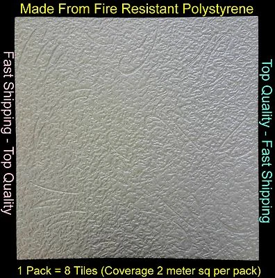 DECODALE 10m² Polystyrene Ceiling Tile Wall Panel Flame Retardant Fire Resistant Budapest