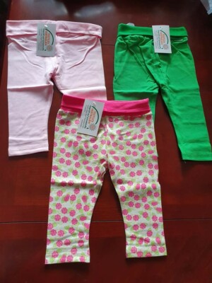 BNWT Playshoes Pack of 3 Baby Girl's Leggings Size 6-12 Months