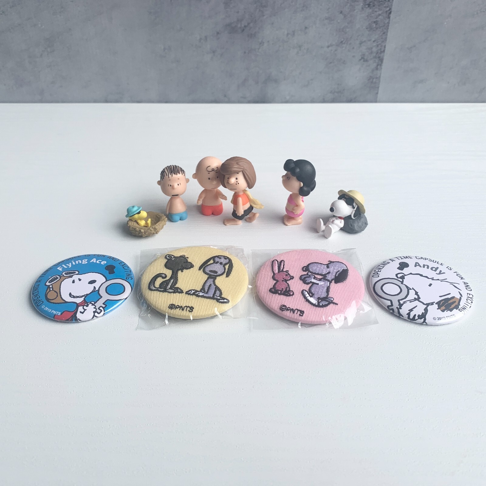 Snoopy Tin Embroidery Badge Set 10pcs Cute Peanuts Mascot Figures