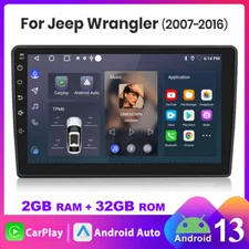 For Jeep Wrangler 2007-2016 Car Radio Wireless Carplay Android 13 2+32GB GPS DSP