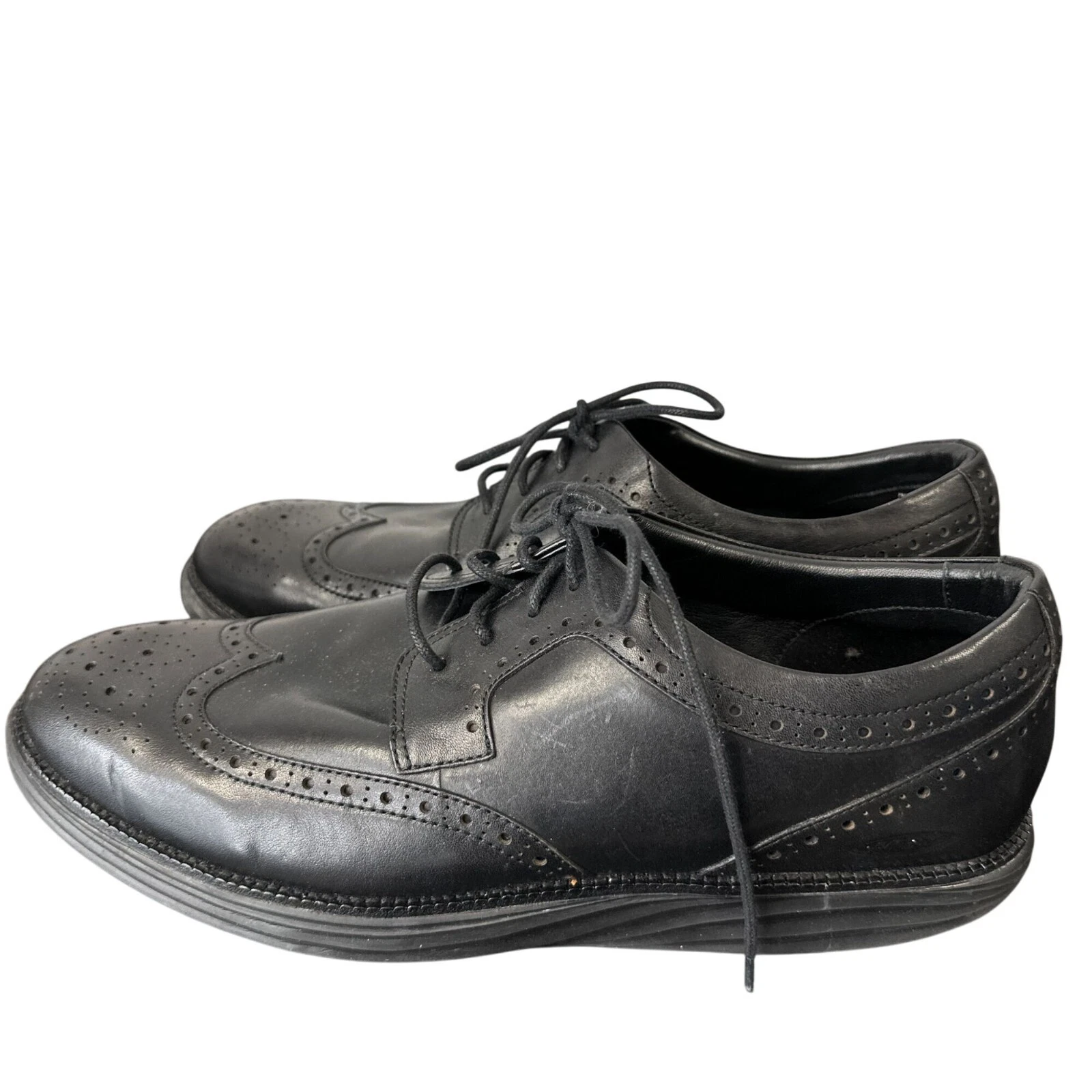 MBT Boston Wingtip Oxfords Mens Size EU 47 13 Black Leather Brogue Dress Shoes